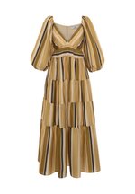 LolaLiza STRIPED - Vestido De Punto - Khaki Med/caqui