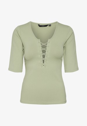 Vero Moda VMRIVA SHORT - Μπλουζάκι με στάμπα - reseda