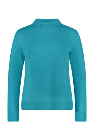 Betty Barclay, BETTY BARCLAY MIT STEHKRAGEN BASIC-STRICKPULLOVER - Striktrøje - colonial blue