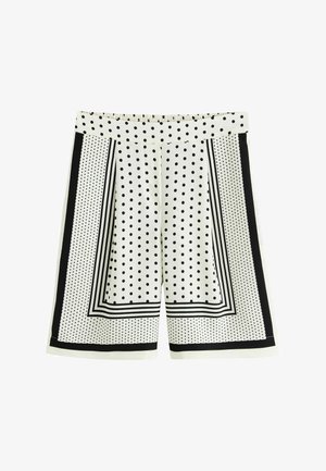 Next, REGULAR FIT - BERMUDA SHORTS . - Shorts - white black polka dot border print
