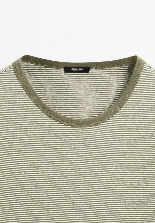 STRIPED - Print T-shirt - khaki4