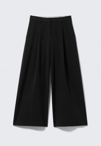 IVAN PLEATED SUITING - Calças - dark black