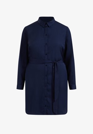 CURV AINA - Shirt dress - blue