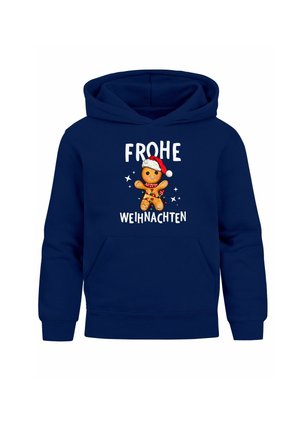 WEIHNACHTSMOTIVE LUSTIGE GESCHENKE OUTFIT - Kapuzenpullover - lebkuchen navy