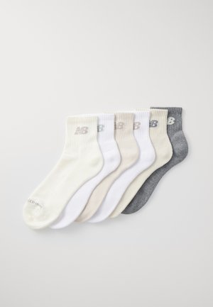 New Balance EVERYDAY ANKLE 6 PACK UNISEX - Chaussettes - beige/white