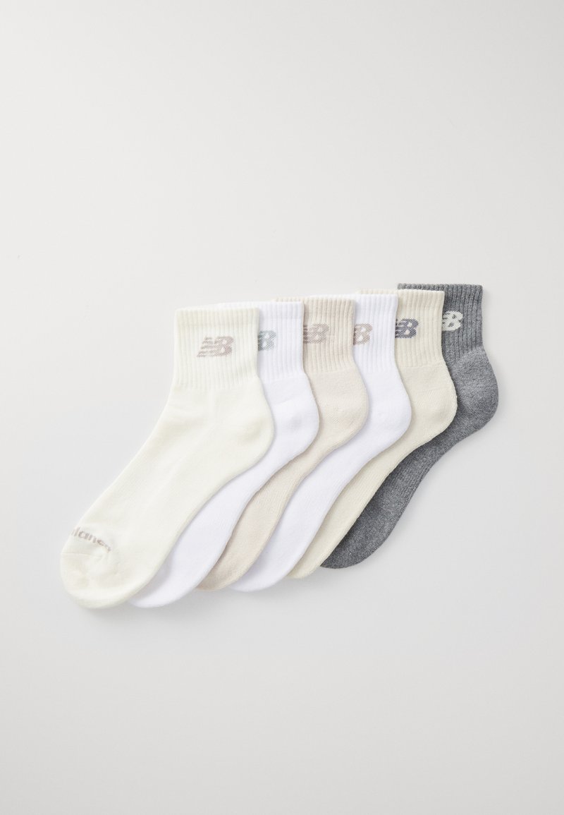 New Balance EVERYDAY ANKLE UNISEX 6 PACK - Zoknik - beige/white