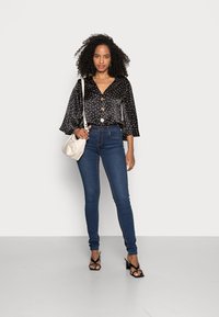 Noisy May NMJEN SHAPER - Blugi skinny fit - dark blue denim