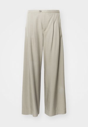 Selected Femme SLFNATUK MW WIDE  - Pantaloni - vetiver