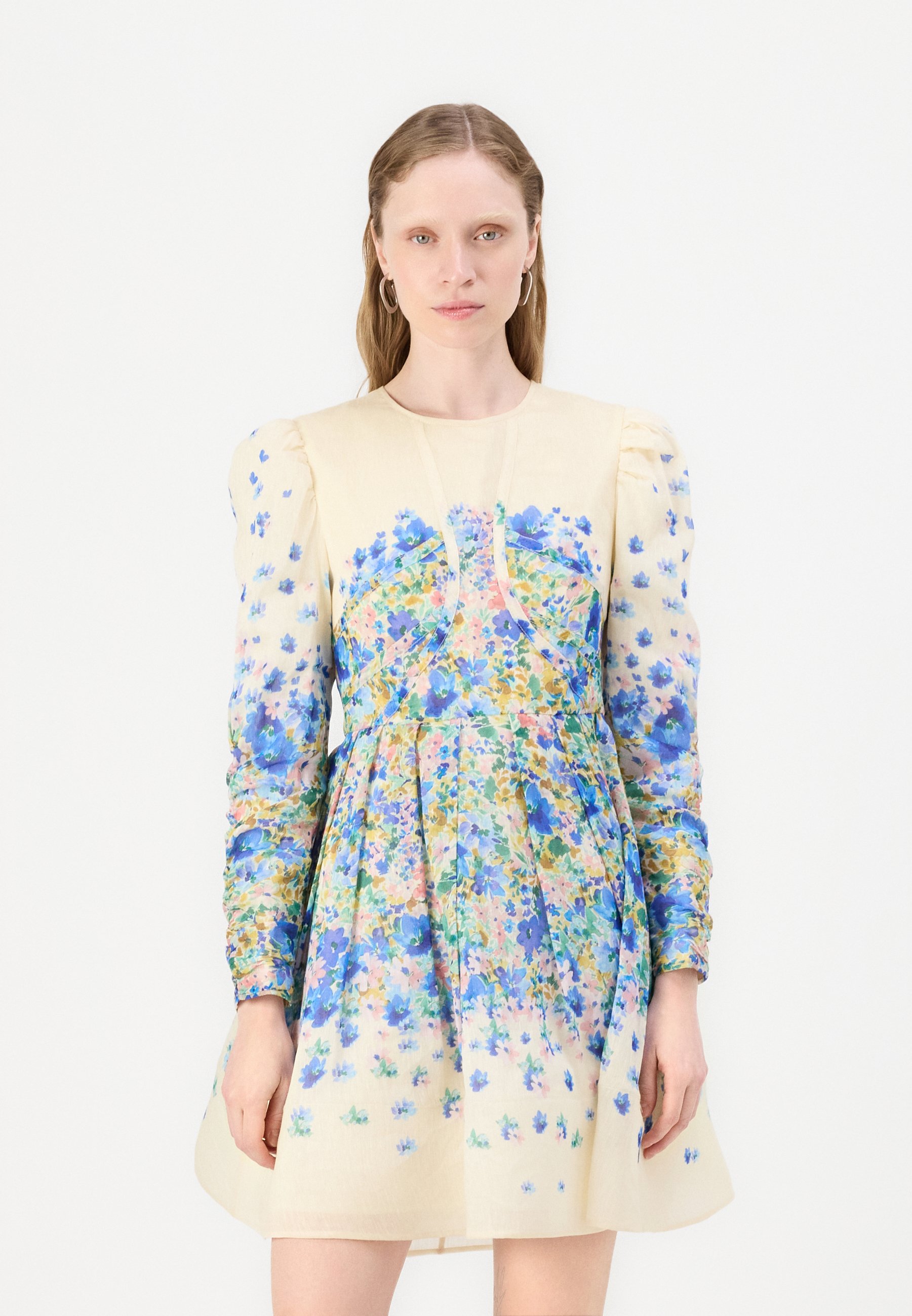 hutch corene strapless floral tulle a-line midi dress Hutch 