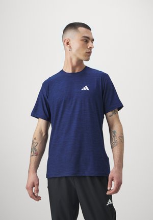 STRETCH - Sports T-shirts - dark blue/black/white
