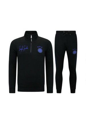 HALF ZIPPER DOUBLE RIBBON - Trainingspak - zwart