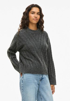 VIRELLI STEHKRAGEN - Pullover - dark grey melange