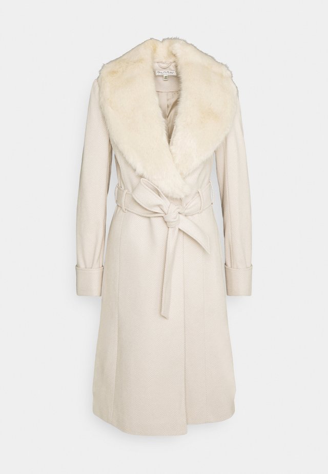 BELT COAT - Abrigo - cream