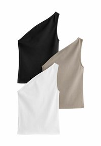 THE SET 3 PACK ONE SHOULDER - Felső - black nude white