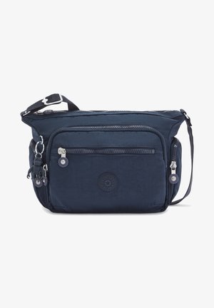 Marine crossbody taske lavet af slidstærkt stof, med flere lynlåslommer, et logopatch og en justerbar rem.