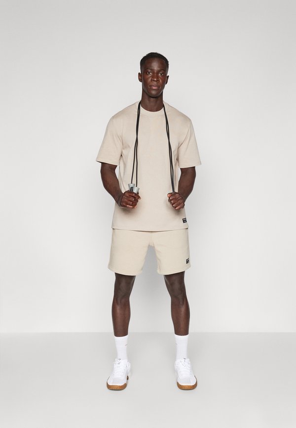 CENTRE MOCK NECK - Basic T-shirt - beige4