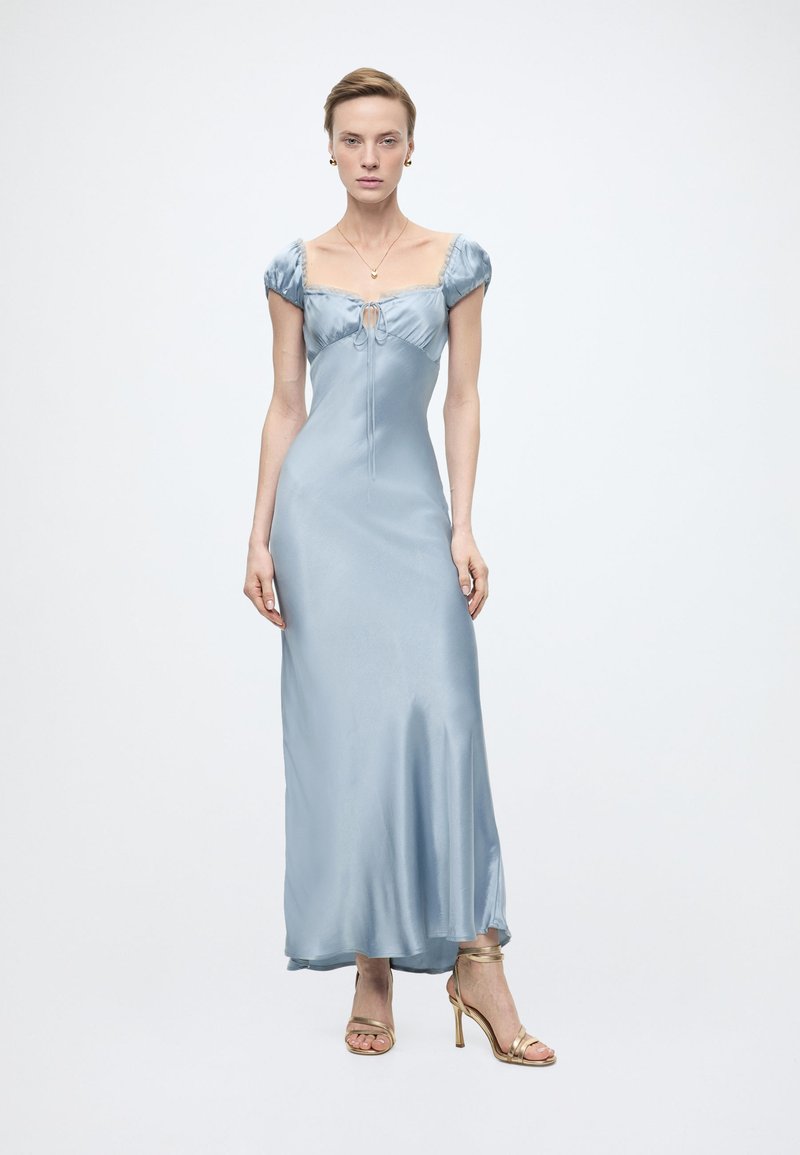 Bardot STASIA SATIN MAXI SLIP DRESS - Maxi dress - dusty blue/blue -  Zalando.ie