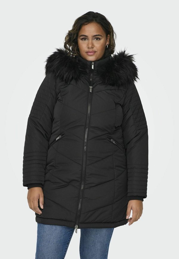 ONLY CARMAKOMA MANTEL CARTENNA FUR HOOD COAT OTW - Wintermantel