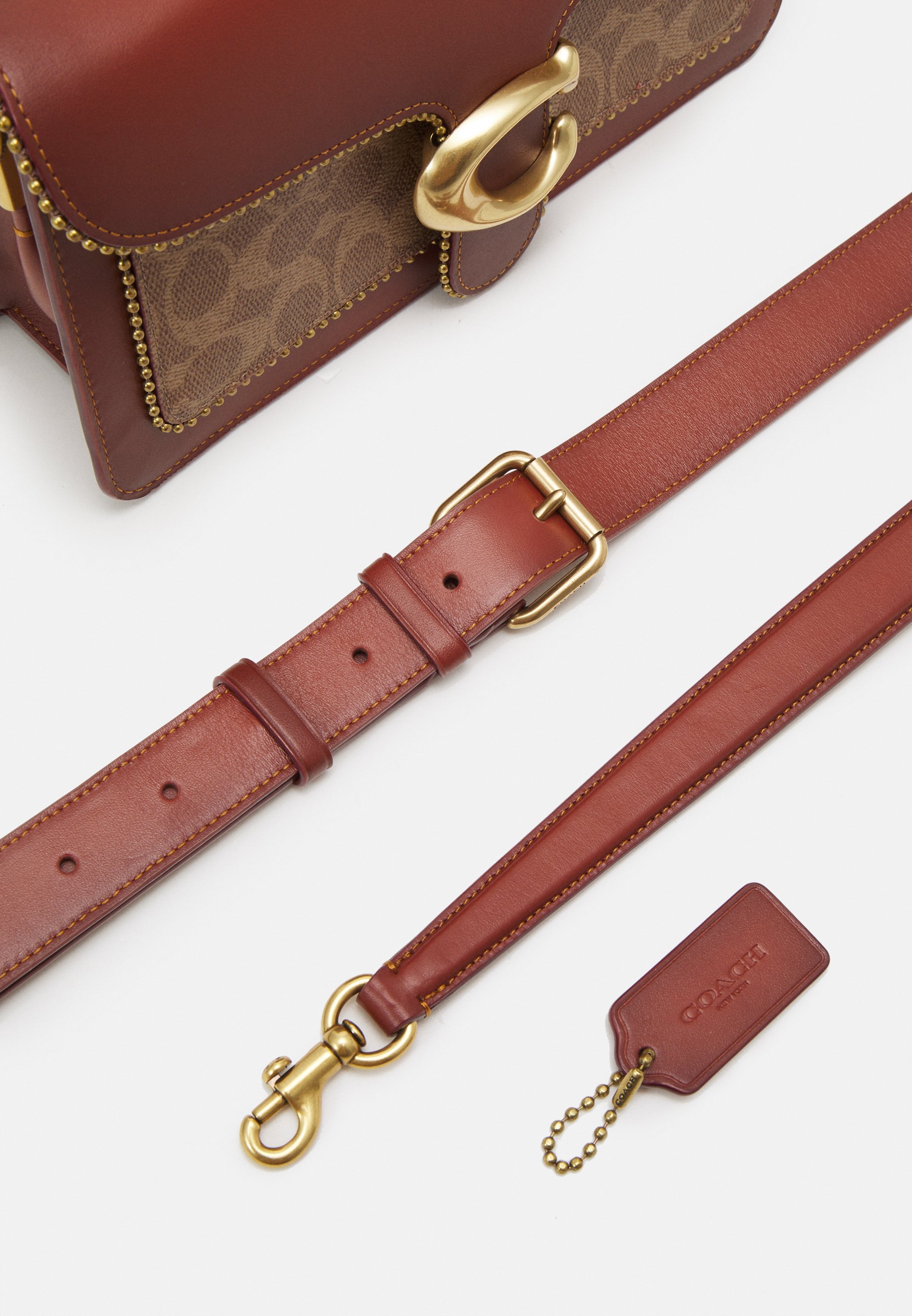 tan purse strap