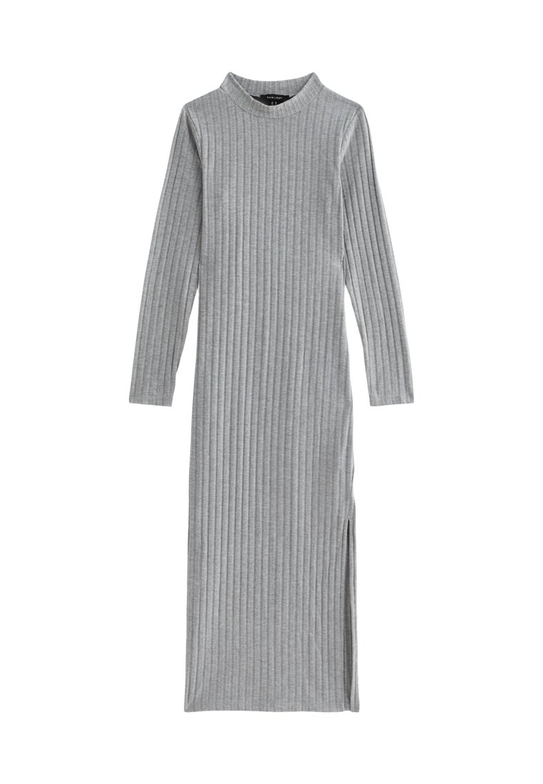 New Look Gebreide jurk grijs