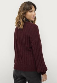 Ellos Collection Striktrøje - weinrot