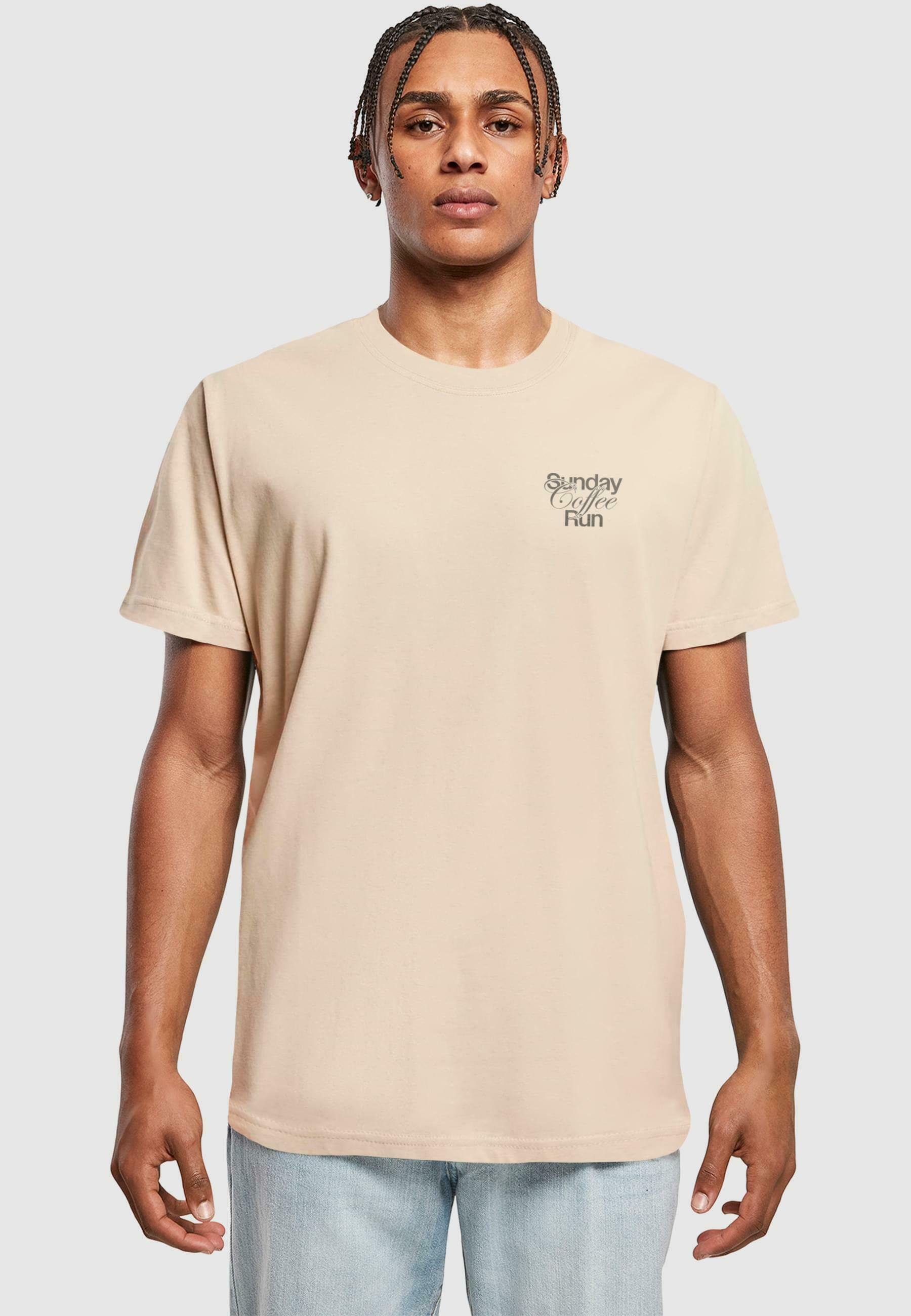 Mister Tee SUNDAY COFFEE RUN - Print T-shirt - sand - Zalando.ie
