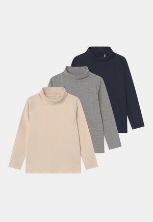 NKMVIGGO SLIM ROLLNECK 3 PACK - Top s dlouhým rukávem - grey melange