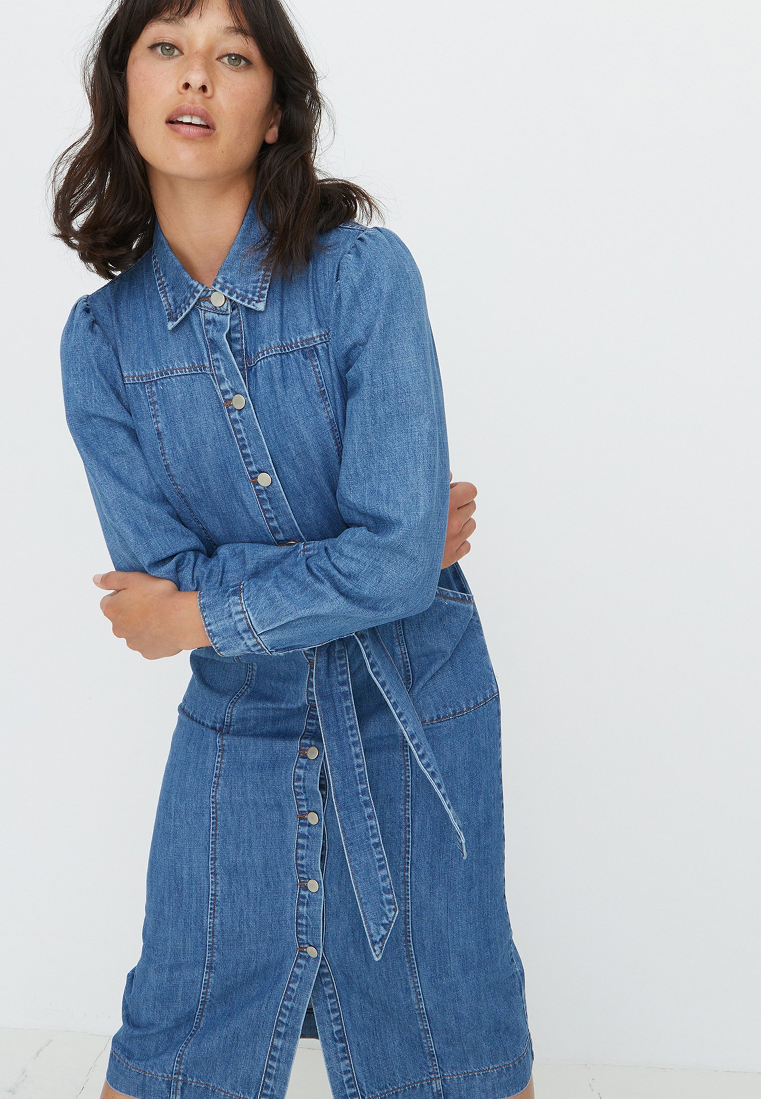 oliver bonas denim dress