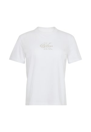 Calvin Klein Jeans CLASSIC MONOLOGO TEE - Μπλουζάκι με στάμπα - brilliant white