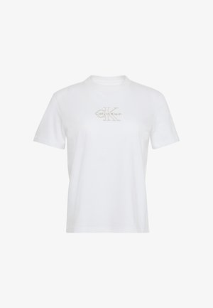 Calvin Klein Jeans CLASSIC MONOLOGO TEE - T-shirt con stampa - brilliant white