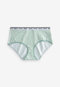 Next MONO PRINT RICH LOGO KNICKERS FOUR PACK - Tanga - gingham print mauve grey marl white