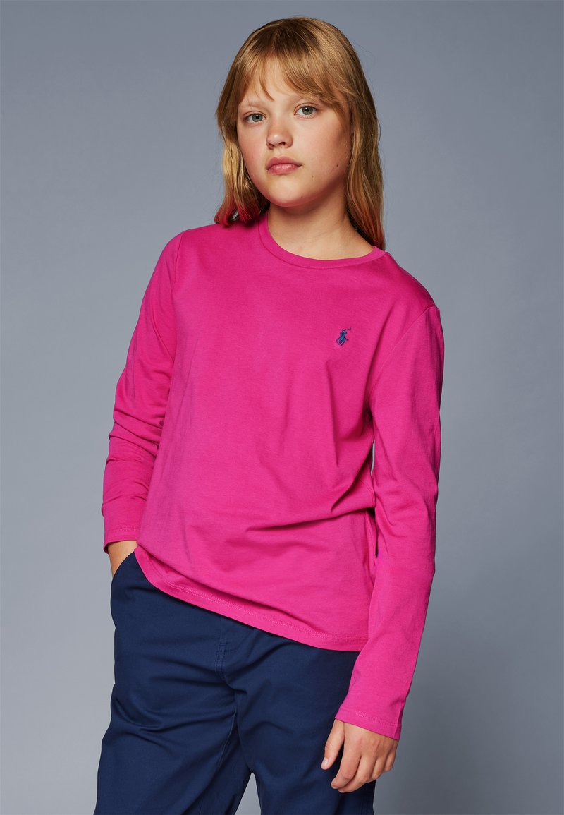Polo Ralph Lauren COTTON JERSEY T-SHIRT - Ilgarankovis viršutinės dalies drabužis - college pink