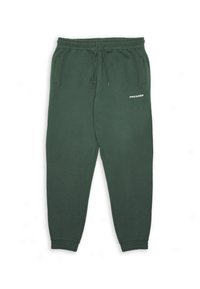Groene katoen joggers met een trekkoord in de taille, elastische boorden, zijzakken en het 'PEGADOR' logo in het wit gedrukt op de linker bovenbeen.