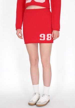 Mini skirt - red white