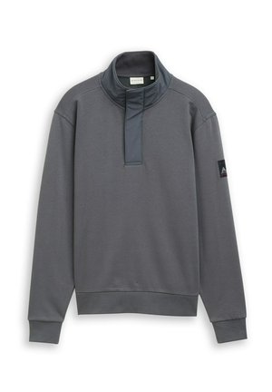 TOM TAILOR, TROYER SWEATSHIRT MIT BADGE - Sweatshirt - grey