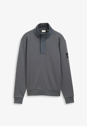 TOM TAILOR, TROYER SWEATSHIRT MIT BADGE - Sweatshirt - grey