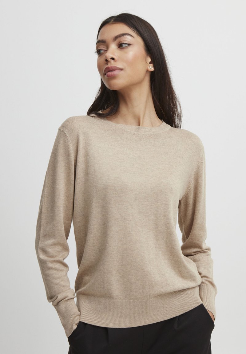 b.young BYMmpimba - Strickpullover - cement melange