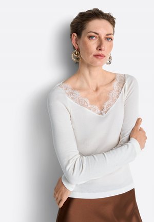 Rich & Royal, RICH & ROYAL LONGSLEEVE - Langarmshirt - pearl white