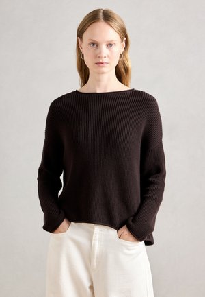 LONGSLEEVE BOAT NECK - Jumper - dark coffee