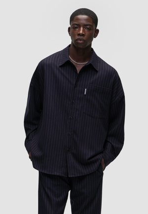 AMAL - Overhemd - dark blue pin stripe