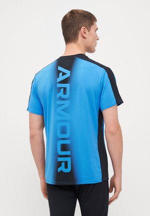 Under Armour WORDMARK - T-shirt de sport - blue atlantis/black/black