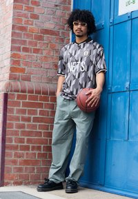 New Era NBA BROOKLYN NETS FOOTBALL TEE - Squadra - grey