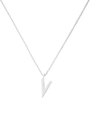 HALSKETTE MIT GROSS INITIAL CHARM SILBER (A-Z) - Halskette - silver coloured