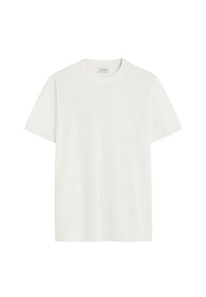 White short-sleeve t-shirt made of soft fabric, featuring a round neckline and a relaxed fit, with no visible patterns or graphics.