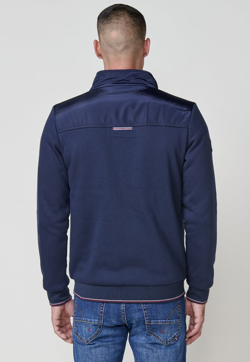 Chaqueta Sudadera Con Capucha Y Cremallera Para Hombre Color Navy - Koroshi, Diseño Urbano Moderno, Entretiempo | Ajuste Cómodo, Estilo Casual