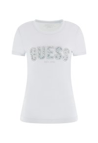 LOGO SLIM FIT - T-shirt con stampa - white