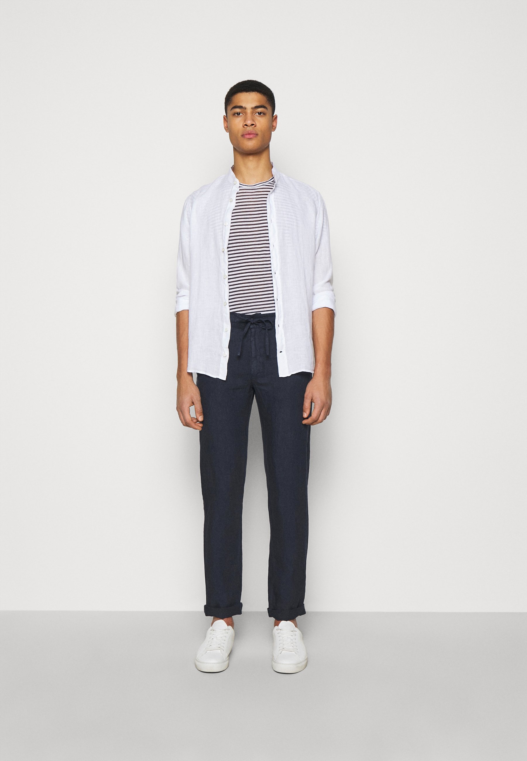 120% Lino TROUSERS - Pantaloni - blue navy/blu scuro - Zalando.it