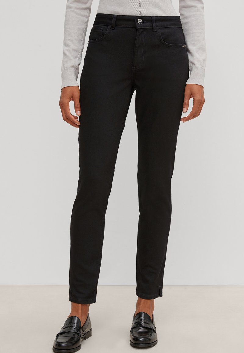 Comma Jeans Donna Vita Alta: Pantaloni Regular Fit Con Passanti E Pattoppa In Pelle - Capo Versatile - 2