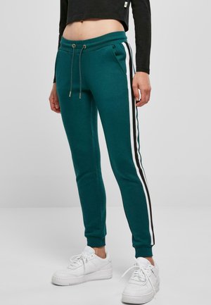 COLLEGE CONTRAST - Tracksuit bottoms - jasper white black