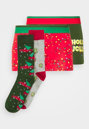 Only & Sons ONSX MAS BOX SOCKS AND TRUNKS SET - Kurze Boxershorts - rush